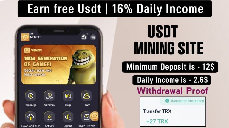 New Usdt Mining Site | usdt earning site | usdt mining app | trx Cloud Mining | usdt investment site