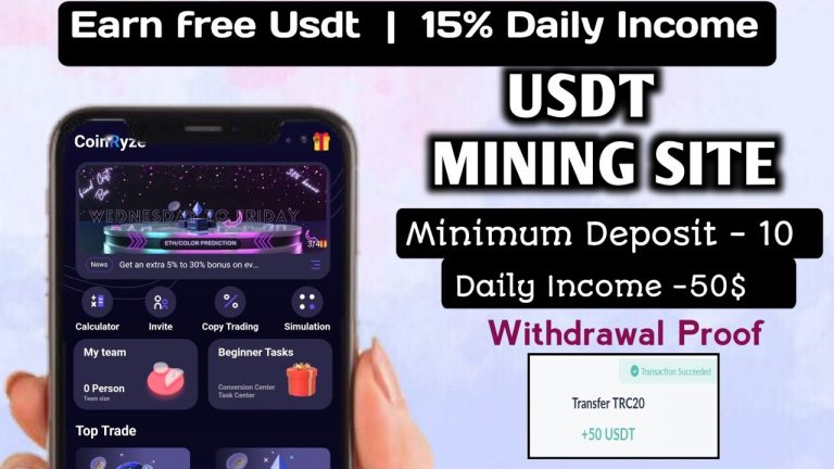 New usdt site 2024 | Best Usdt Earning App | New Usdt Mining Site | Earn 100$ Dollars Per day