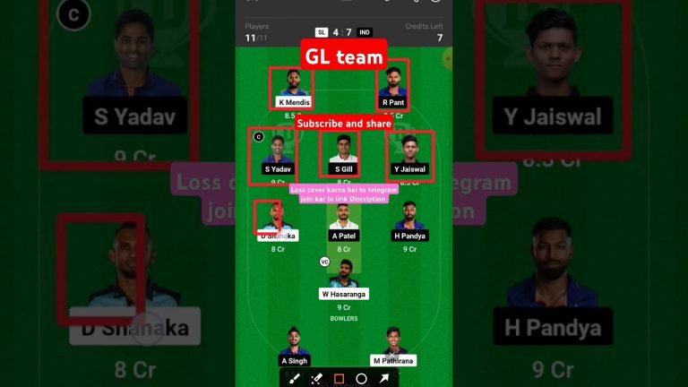 SL vs Ind GL dream11 team l dream11 free prime team l 50 lakhs free giveaway l Dream11