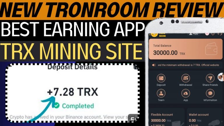 TRONROOM Review | TRX mining |New TRX could mining website | New TRX mining site today |