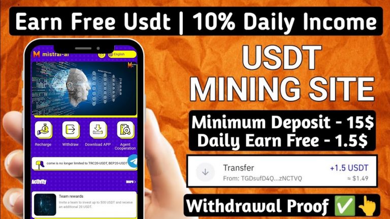 usdt withdrawal new earning website Best earning site free usdt mining website