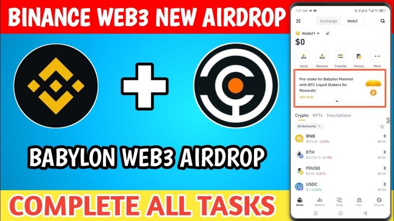 BINANCE WEB3 NEW AIRDROP BABYLON AIRDROP HOW TO COMPLETE ALL TASKS 200$ PROFIT #digitaltricks