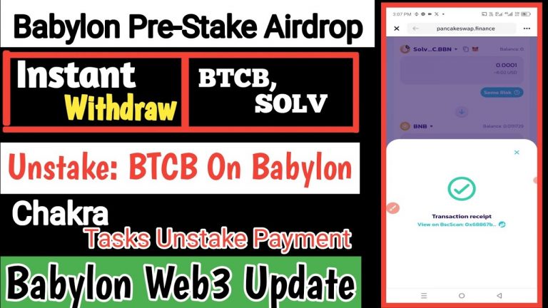 Babylon Pre-Stake Web3 Unstake Your BTCB | Instant Swap| How To Swap Babylon Invest #digitaltricks