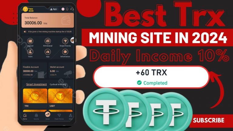 Best Trx Mining Site in 2024 | Deily Income 10% | New Tron Earning apps Today