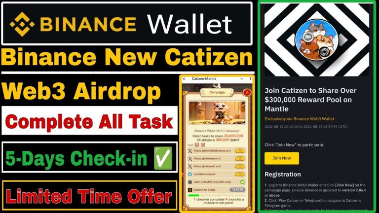 Binance Catizen Web3 Airdrop | Binance New Web3 Airdrop Catizen | Binance Web3 Airdrop