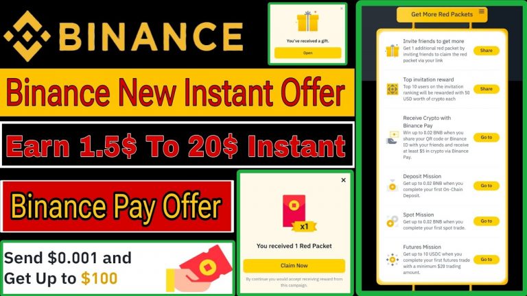 Binance Instant Offer Today | Get 3$-40$ Instant | Binance Pay Offer Today | Binance Instant Offer