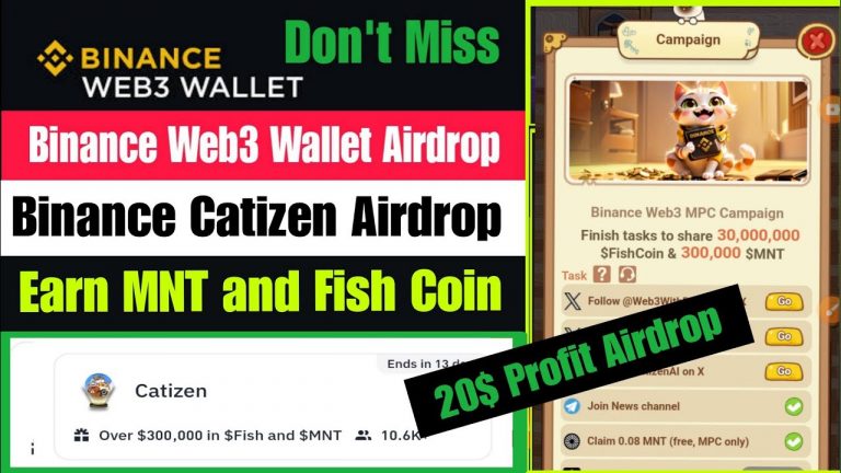 Binance Web3 Wallet Catizen Airdrop | Binance Catizen Airdrop | Binance Web3 Wallet Airdrop Today