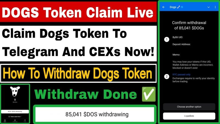 Dogs Token Claim Live | How To Withdraw Dogs Token | Dogs Token Withdraw Process Step by step