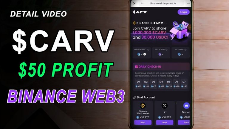 How to Join $CARV Binance web3 airdrop | @Futuretradinghub