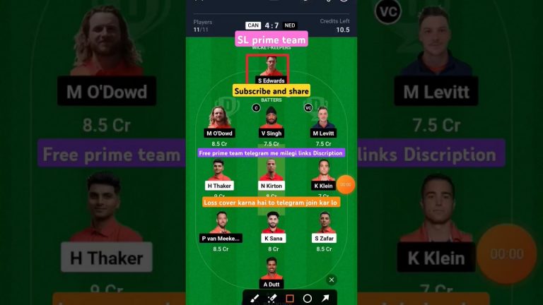 Ned vs can #dream11 team l #nedvsusa #shorts #viral #viralshorts