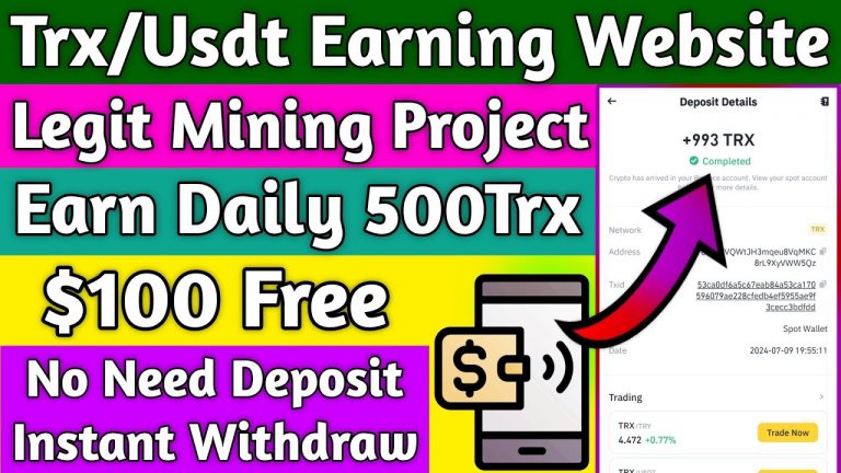 New Usdt Earning Site Usd Mining Site 2024 Best Investment Usdt Earning Website