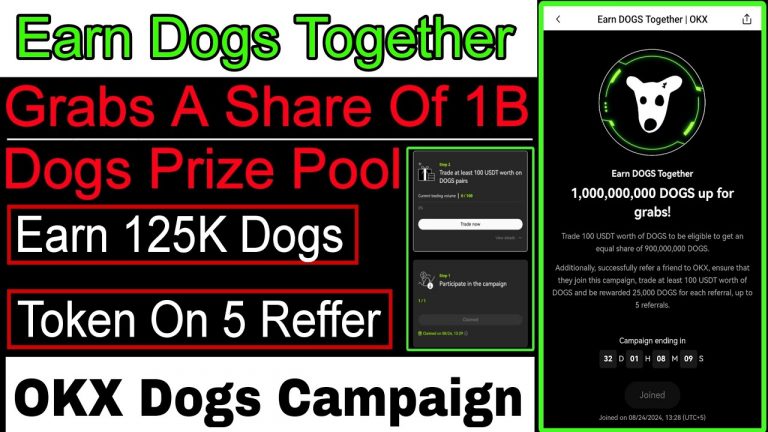 OKX Dogs Campaign | Earn Dogs Together | Get 125k+ Dogs Token | Grab a share of 1B Dogs Prize Pool