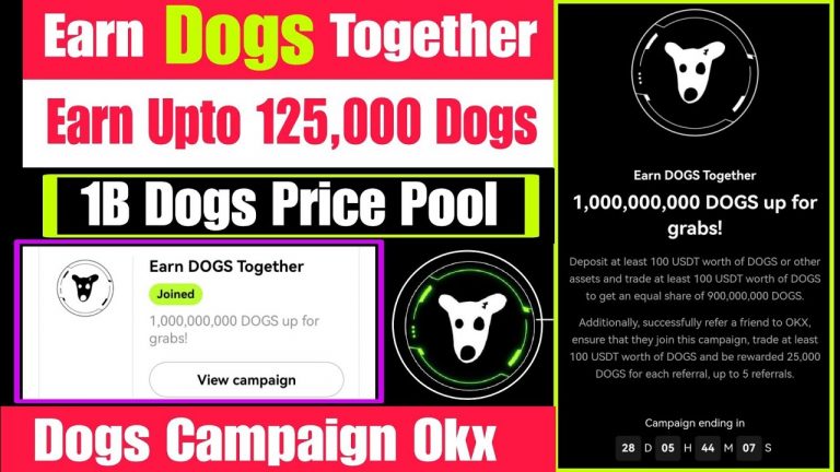 Okx Dogs Airdrop | Earn Dogs Together | Okx Dogs Campaign | Get 125k Dogs Token | Okx New Dogs Offer