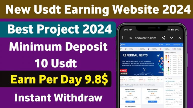 Snowealth Mall | New Usdt Earning Site | Usdt Money Making Website | Free Usdt Mining | Usdt Earning