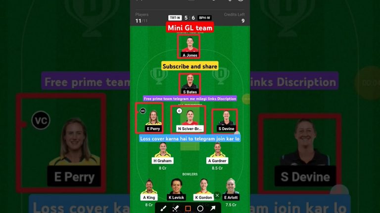 Trt-w vs bph-w SL dream11 prediction l dream11 free prime team l 50 lakhs free giveaway l Dream11