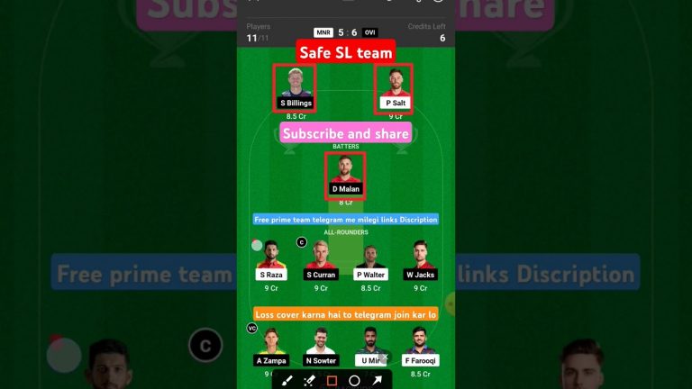 mnr vs ovi mini GL Dream11 prediction l Dream11 free prime team l 10Lakhs daily free giveaway