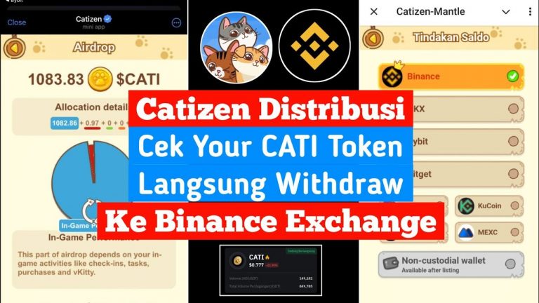 Airdrop Catizen Distribusi Garap Di Awal Auto Jp Cara Withdraw CATI Ke Binance