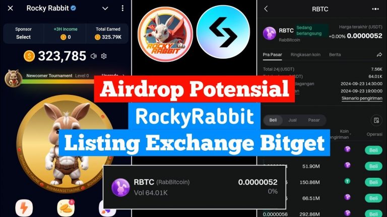 Airdrop Potensial Rocky Rabbit Listing Di Pra Market Bitget | Cara Mengerjakan Airdrop Rocky Rabbit