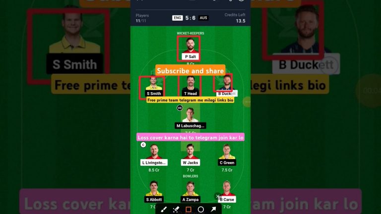 Aus vs Eng #dream11 team l #engvsaus #shorts #viral #ytshorts