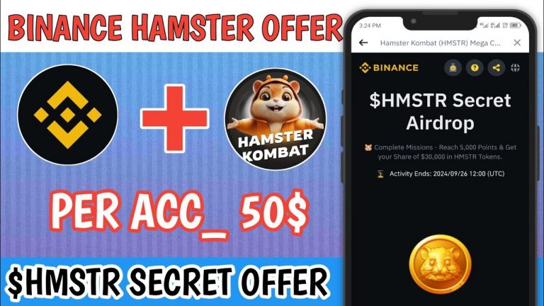 BINANCE HAMSTER SECRET OFFER_ BINANCE NEW MEGA COMPAIGN_ BINANCE HAMSTER NEW UPDATE #digitaltricks