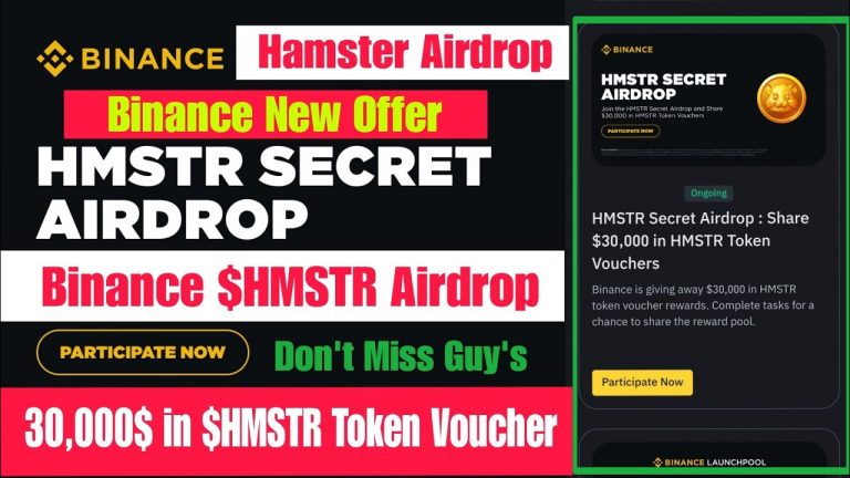 Binance New Offer Today | Binance HMSTR Secret Airdrop | Binance $HMSTR MEGA CAMPAIGN Airdrop Today