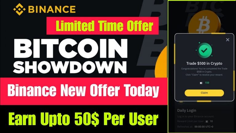 Binance New Offer Today | Earn upto 50$ Instant | Binance Bitcoin Showdown Offer | Binance New Offer