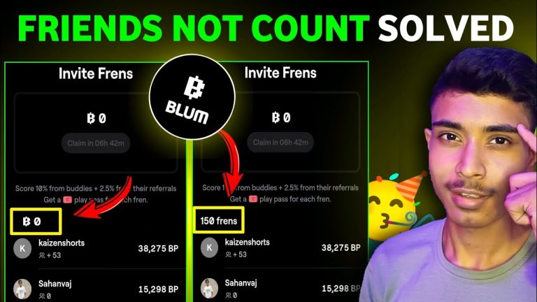 Blum Refer Not Count Problem ! Blum Frens Not Count | Blum Refer Not Count Issue | blum problem