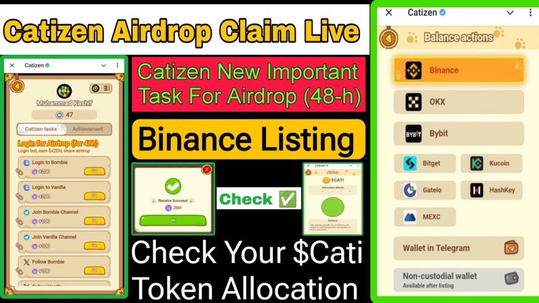 Catizen Airdrop Claim Live | Check Your $Cati Token | Catizen New Important Task For Airdrop