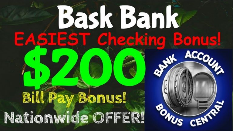 EASIEST BANK Bonus EVER!!!! Bask Bank $200 Bill Pay Bonus! Nationwide Offer! Limited Time!