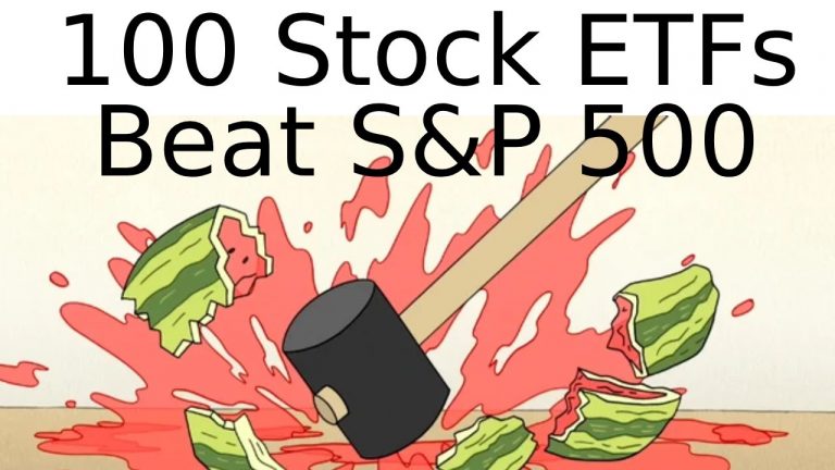 Eight 100 Stock ETFs, most beat the S&P 500