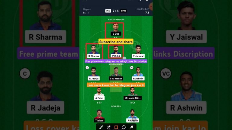 Ind vs Ban #dream11team l #indvsban #highlights #shorts #viral #ytshorts