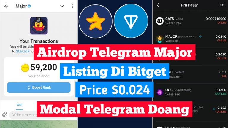 Listing Di Pra Market Bitget Cara Mengerjakan Airdrop Telegram Major Untuk Pemula Next Jp Nih