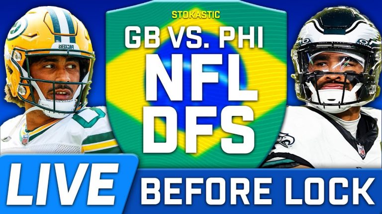 NFL DFS Showdown Live Before Lock | Eagles-Packers Week 1 DFS Picks