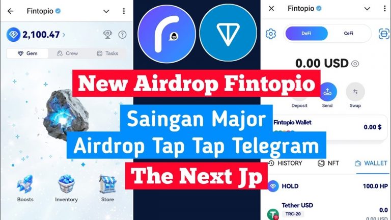 New Airdrop Fintopio Airdrop Tap Tap Telegram | Cara Mengerjakan Airdrop Telegram Fintopio