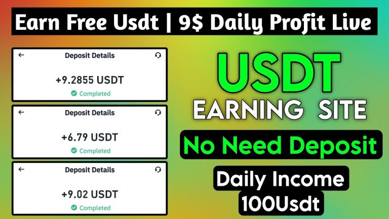 New Usdt Earning Site Usd Mining Site 2024 Best Investment Usdt Earning Website