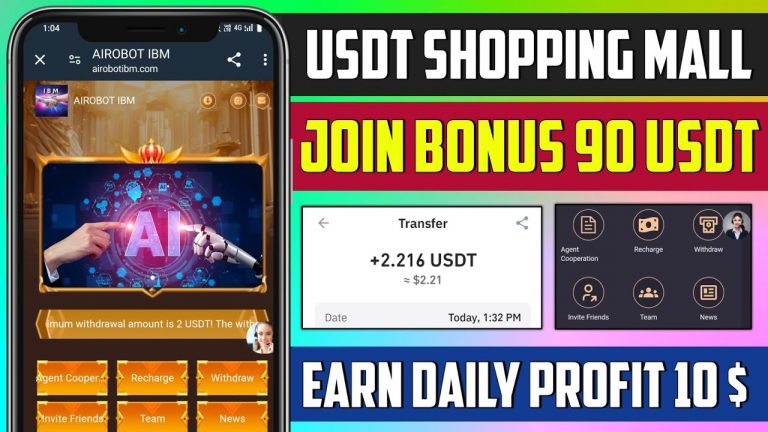 New Usdt Earning Site Usd Mining Site 2024 Best Investment Usdt Earning Website