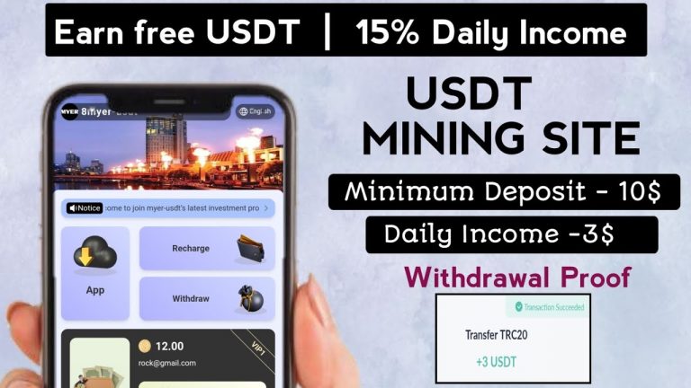 New Usdt Earning Site | Usdt Mining Site 2024 | Best Investment Site | Trx/Usdt Earning Website