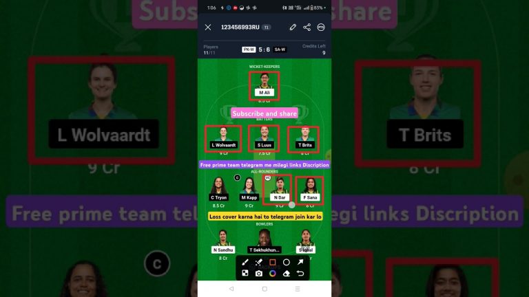 PK-W vs SA-W #dream11team l #pkwvssaw #highlights #shorts #viral #ytshorts