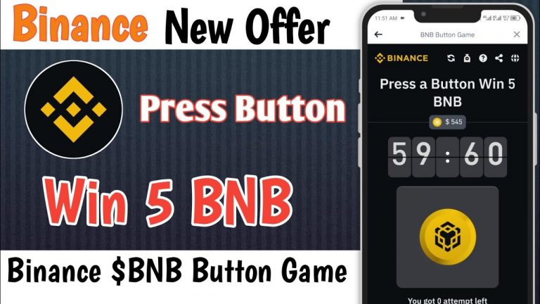 Press a Button Win 5 BNB – Binance New BNB Offer New Binance BNB Button Game – #digitaltricks