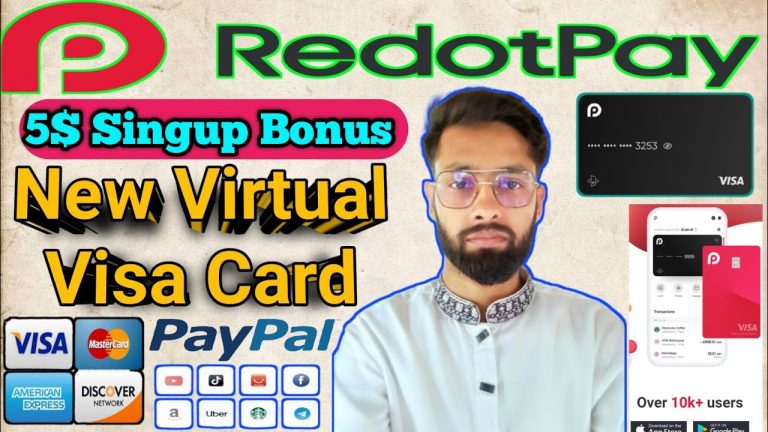 Redotpay new virtual visa card | 5$ Sign-Up bonus online pay support | unlimited refer income 2024!