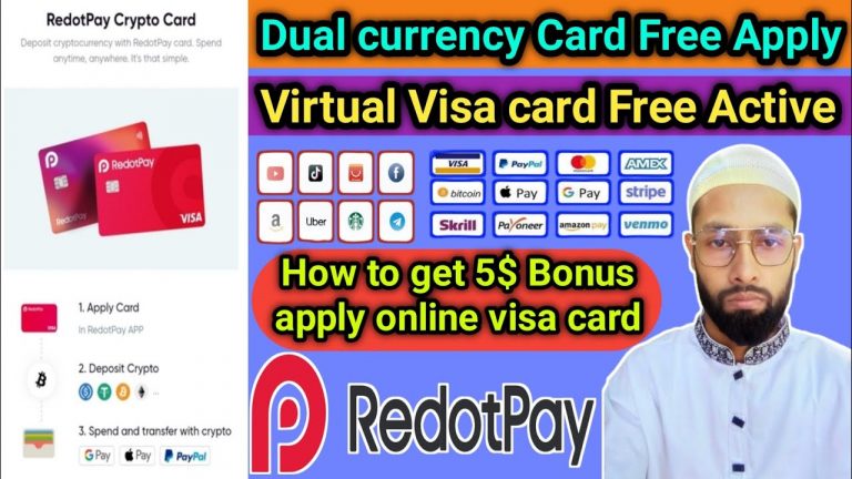 Reward 5$ Redotpay new virtual visa card || online pay support | unlimited refer earning 2024!