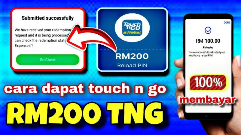 TERBARU cara claim duit ewallet lebih RM200 touch n go free je 2024 !!