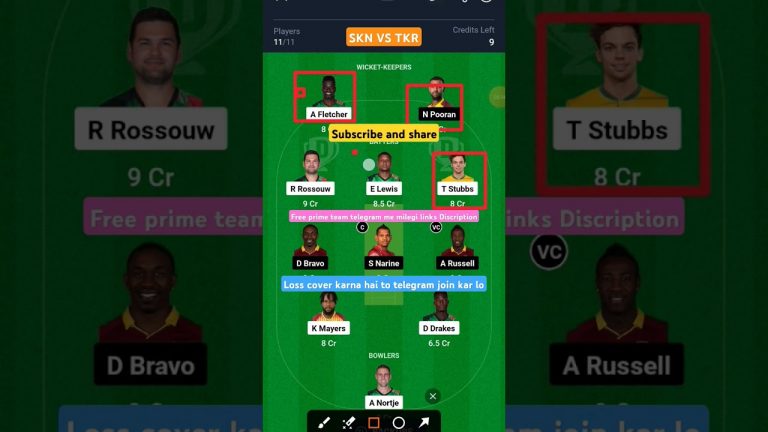 TKR vs SKN #dream11 team l #nedvsusa #shorts #viral #ytshorts