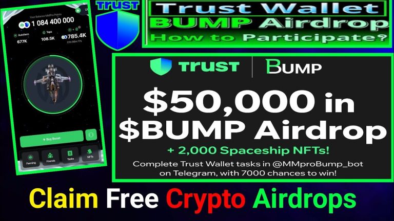 Trust Wallet BUMP Airdrop and Spaceship NFTs | How to Participate | Trust Wallet New Crypto Airdrops