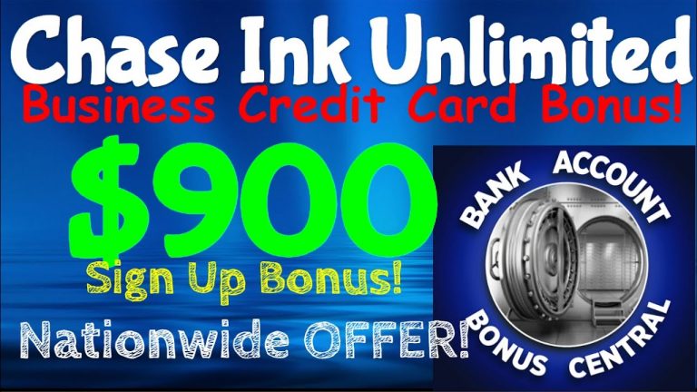 Unbelievable $900 Sign Up Bonus With The Chase Ink Unlimited Business Credit Card! BEST OFFER EVER!