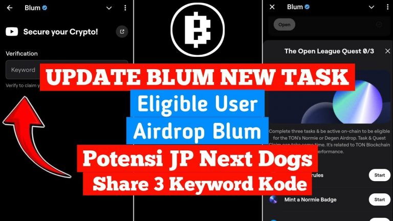 Update Blum New Task Eligible Wajib Kerjakan | Cara Mengerjakan Tugas Terbaru Airdrop Blum