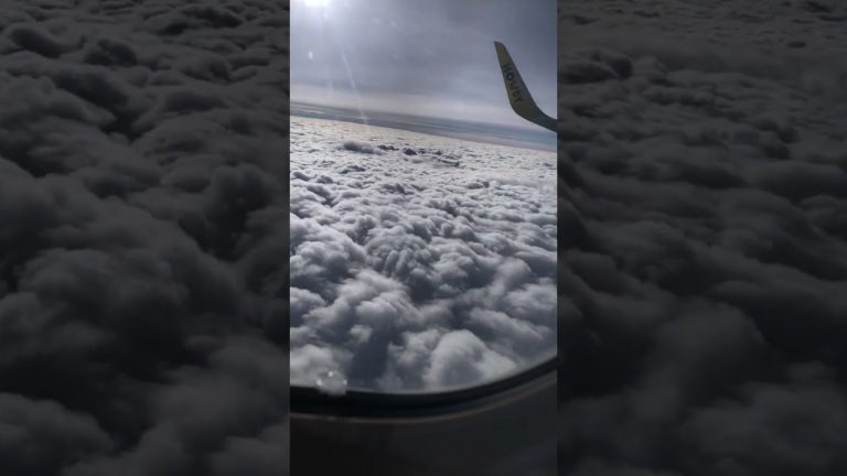 ASMR plane SOUNDS and fluffy clouds