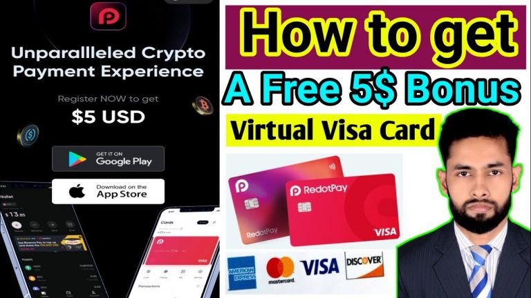 Apply Redotpay visa card 2025 || Free Virtual Visa card || 50%Bonus 5$ Discount online pay support!