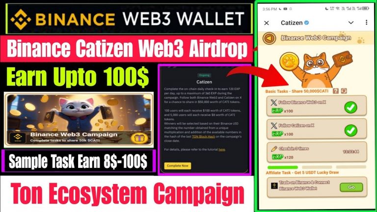 Binance Catizen Web3 Airdrop | Binance Ton Ecosystem Web3 Airdrop | Binance Catizen Airdrop Today