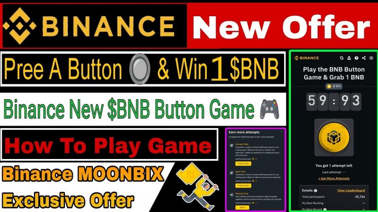 Binance MOONBIX Exclusive Offer | Play The BNB Button Game & Grab 1 $BNB | Binance BNB Game Offer